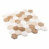 Andova Tiles SAMPLE Channing 2 x 2 Marble Honeycomb Mosaic Floor Use Tile SAM-ANDCHA125